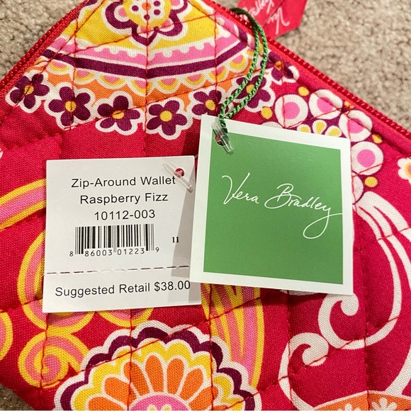 Vera Bradley Zip Around Wallet “Raspberry Fizz”. NWT - Picture 5 of 5
